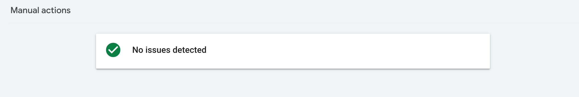 Security and manual action GSC